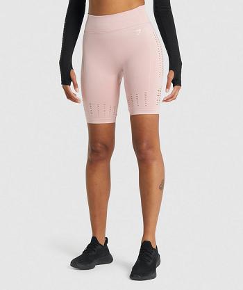 Pantalones Cortos Gymshark Glow Seamless Mujer Rosas Claro | CO 2759YXF